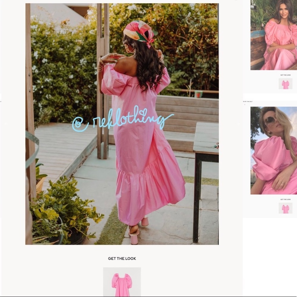 SOLD! Pink Square-neck Voluminous-puff shoulder - Picture 6 of 14